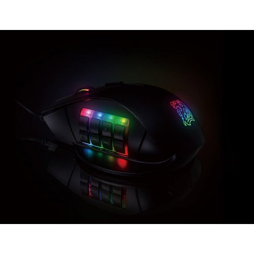  Thermaltake Tt Esports Nemesis Switch MOBA/MMO/RTS Optical RGB Gaming Mouse, MO-NMS-WDOOBK-01