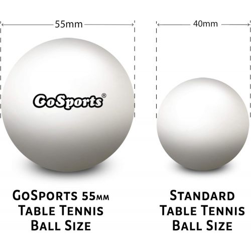  GoSports 55mm XL Table Tennis Balls 12 Pack - Jumbo Table Tennis Balls for Training or Other Toss Games, White