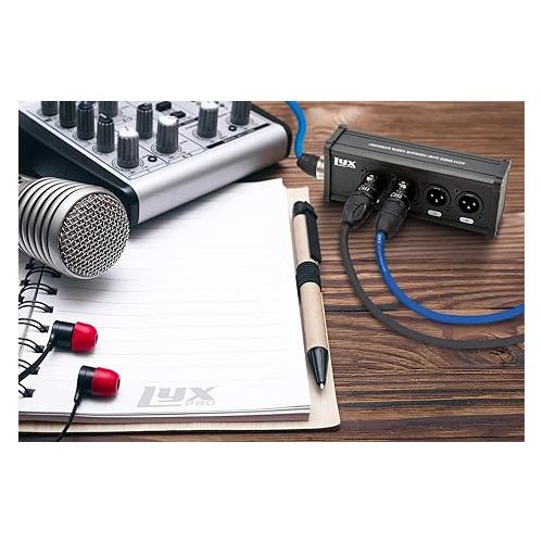  LyxPro 4 Channel 3 Pin Multi Network XLR Cable Breakout for Stage Sound Lighting and Recording Studio Male and Female to RJ45 Ethercon, Great for Sound Monitoring, Light Setup
