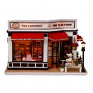 Homyl 1/24 Scale DIY Miniature Dollhouse Cake shop Model With LED Light Kids Toy Gift
