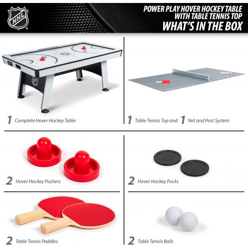  EastPoint Sports EastPoint Multi-Game Tables, Play 2-in-1 Air Hockey Table with Table Tennis Top - Perfect for Family Game Room, Adult rec Room, basements, Man cave, or Garage