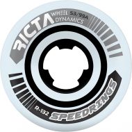 Ricta Wheels Speedrings Wide White/Silver Skateboard Wheels - 53mm 99a (Set of 4)