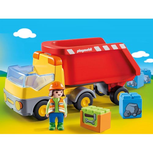 플레이모빌 Playmobil 70126 1.2.3 Dump Truck for Children 18 Months+