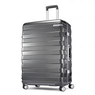 Samsonite Framelock Hardside Checked Luggage with Spinner Wheels, 28 Inch, Dark Grey