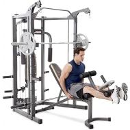 Marcy Smith Cage Machine with Workout Bench and Weight Bar Home Gym Equipment SM-4008