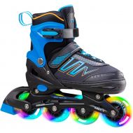 Hiboy Inline Skates, Adjustable Skates for Boys, Girls and Youth with All Light up Wheels, Illuminating Roller Skates, Outdoor & Indoor Skates