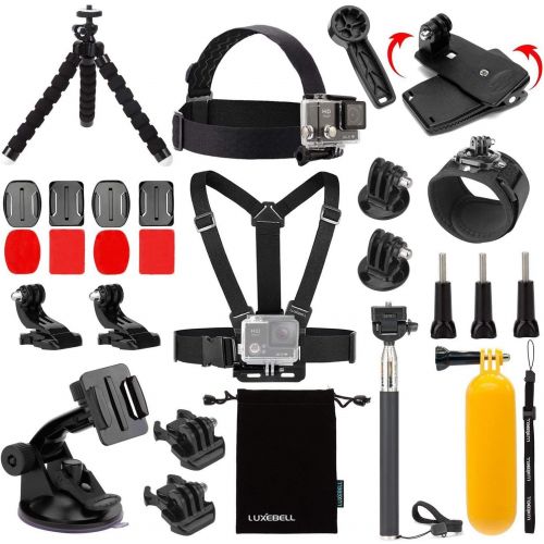  Luxebell Accessories Kit for AKASO EK5000 EK7000 4K WiFi Action Camera GoPro Hero 9 8 7 6 5/Session 5/Hero 4/3+/3/2/1 Max Fusion SJ4000 SJ5000
