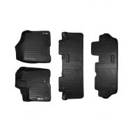 SMARTLINER MAXLINER Custom Fit Floor Mats 3 Row Liner Set Black for 2013-2020 Toyota Sienna 8 Passenger Model