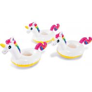 Intex Floating Unicorn Inflatable Drink Holders, 3-Pack