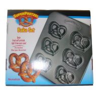 Super Pretzel Bake Set - Nonstick Soft Pretzel Sheet / Baking Mold Pan