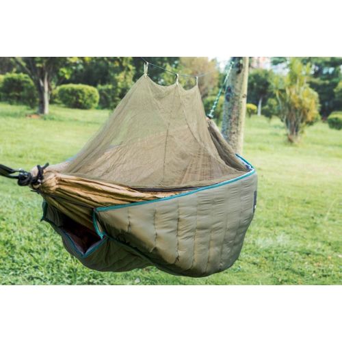  OneTigris Shield Cradle Pro Double Hammock Underquilt for Winter Hammock Camping, Large Wide Under Blanket for Adults & Kids Camping, Hiking, Backpacking, Travel, Backyard, Beach,