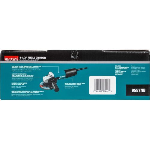  Makita 9557NB 4-1/2 Angle Grinder, with AC/DC Switch