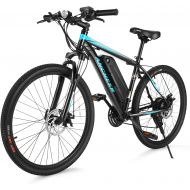 [아마존베스트]ANCHEER Electric Bike Electric Mountain Bike 350W Ebike 26 Electric Bicycle, 20MPH Adults Ebike with Removable 7.8/10.4Ah Battery, Professional 21 Speed Gears