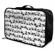 HFXFM Cute Panda Travel Pouch Carry-on Duffel Bag Waterproof Portable Luggage Bag Attach to Suitcase