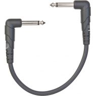 DAddario Accessories D’Addario PW-CGTP-305 Classic Series Patch Cable  Right Angle 1/4” Plugs  Low Capacitance and Pure Tone  Quiet, Durable and Reliable  Great for Pedalboards, 0.5 ft. (3-Pack)