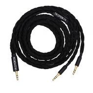 Linsoul Tripowin GranVia Upgraded OFC Headphone Replacement Cable, Dual 3.5mm Connector to 3.5mm Stereo Headphone Cable,for HE4XX/HE-400i/HE400se/ HarmonicDyne Zeus/Goldplanar/Focal ELEGIA(6.56ft)