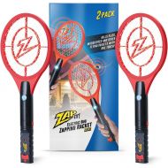 ZAP IT! Bug Zapper Twin-Pack Rechargeable Mosquito, Fly Killer and Bug Zapper Racket - 4,000 Volt - USB Charging, Super-Bright LED Light to Zap in The Dark - Safe to Touch (Mini Tw