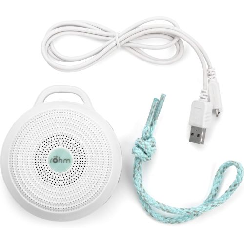  Marpac Yogasleep Rohm Portable White Noise Machine for Travel, 3 Soothing, Natural Sounds with Volume Control, Compact Sleep Therapy for Adults & Baby, USB Rechargeable, Lanyard for Easy