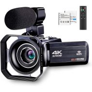 [아마존베스트]OIEXI 4K Camcorder Vlogging Camera for YouTube Ultra HD 4K 48MP Video Camera with Microphone & Remote Control WiFi Digital Camera 3.0 IPS Touch Screen
