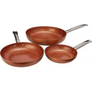 [아마존베스트]Copper CHef 3-Piece Non-Stick Fry Pan Set, 8 Inch, 10 Inch, and 12 Inch