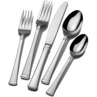Mikasa 5060761 Harmony 65-Piece 18/10 Stainless Steel Flatware Set with Utensil-Serving Set, Silver