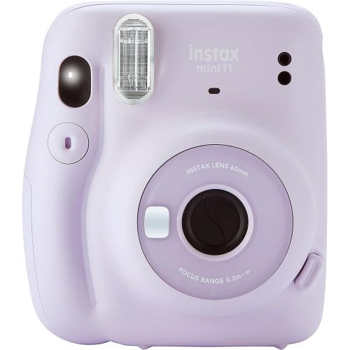 후지필름 Fujifilm Instax Mini 11 Instant Camera with Case, 60 Fuji Films, Decoration Stickers, Frames, Photo Album and More Accessory kit (Lilac Purple)