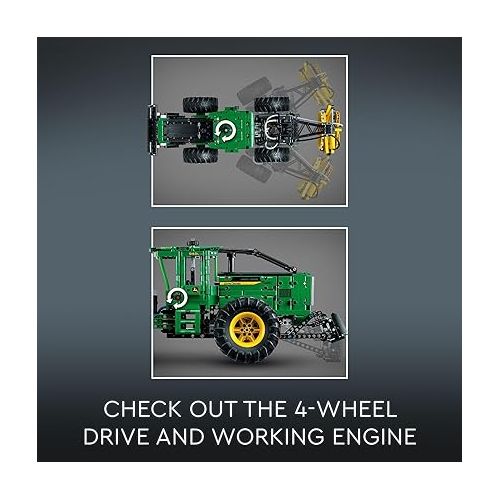  LEGO Technic John Deere 948L-II Skidder 42157 Advanced Tractor Toy Building Kit for Kids Ages 11 and Up, Gift for Kids Who Love Engineering and Heavy-Duty Farm Vehicles