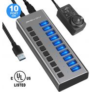 Acasis Powered USB Hub - ACASIS USB 3.0 Data Hub 16 Ports - with Individual OnOff Switches and 12V5A Power Adapter USB Hub 3.0 Splitter for Laptop, PC, Computer, Mobile HDD, Flash Drive