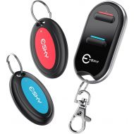Key Finder, Esky 80db Volume Item Tracker with 2 Receivers, 98ft Tracking Distance Key Locator for Finding Keys, Wallet, Phone, Small Size Special Design for Travel, Batteries Incl