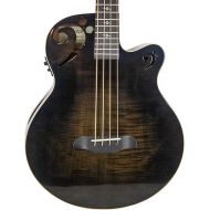 Sawtooth Rudy Sarzo Signature, 4-String Acoustic Electric Guitar, Right-Handed, Transparent Black, Fretted Bass (ST-AB24EC-TBLK)