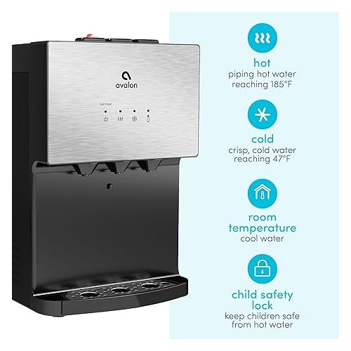  Avalon A12-CTPOU bottleless Water Dispenser, Countertop, Stainless Steel