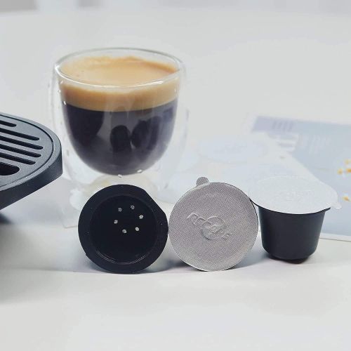  RECAPS Refillable Coffee Pods Reusable Filters Compatible with Nespresso Original Line Machines 3 Pack Black