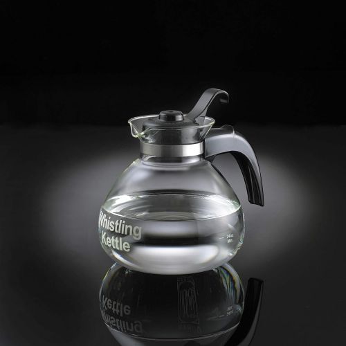  [아마존베스트]Medelco 12-Cup Glass Stovetop Whistling Kettle