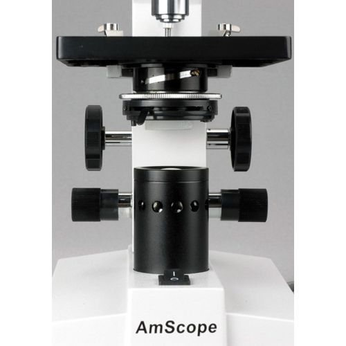  [아마존베스트]AmScope B100B Compound Binocular Microscope, 40X-2000X Magnification, Brightfield, Tungsten Illumination, Abbe Condenser, Plain Stage