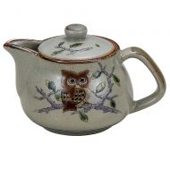 Kutani Yaki(ware) Japanese Teapot Owl (with tea strainer)