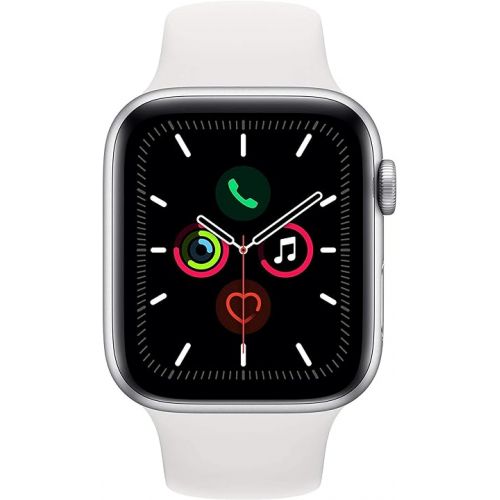 애플 Apple Watch Series 5 (GPS, 40MM) Silver Aluminum Case with White Sport Band (Renewed)