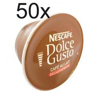 50 x Nescafe Dolce Gusto Cafe Au Lait Decaffeinated- Coffee Capsules