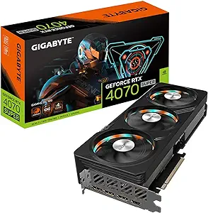 GIGABYTE GeForce RTX 4070 Super Gaming OC 12G Graphics Card, 3X WINDFORCE Fans, 12GB 192-bit GDDR6X, GV-N407SGAMING OC-12GD Video Card