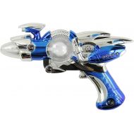 Rhode Island Novelty Super Spinning Laser Space Gun with LED Light & Sound( Colors May Vary )