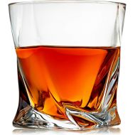[아마존베스트]Venero London Venero Crystal Whiskey Glasses, Set of 4 Rocks Glasses in Gift Box - Lowball Bar Glasses for Drinking Bourbon, Scotch Whisky, Cocktails, Cognac - Old Fashioned Cocktail Tumblers