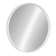 Kate and Laurel Travis Round Wood Accent Wall Mirror, 21.6 Diameter, White