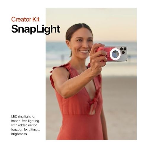  ShiftCam SnapGrip Creator Kit - Includes SnapGrip, SnapLight, SnapPod and Carry Pouch - Magnetic Mount Snaps on to Any Phone | Midnight