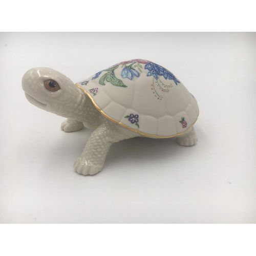 레녹스 Lenox Porcelain Secrets of The Pond Turtle Glass Figurine in Box 774261