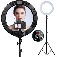 [아마존베스트]GVM Great Video Maker GVM led video ring light Bi-Color with Tripod and Bluetooth,18 in, 55 watts high Power,Auxiliary Makeup,Tiktok and Live Fill Light, Vlog Selfie Video Photography Lighting dimmable
