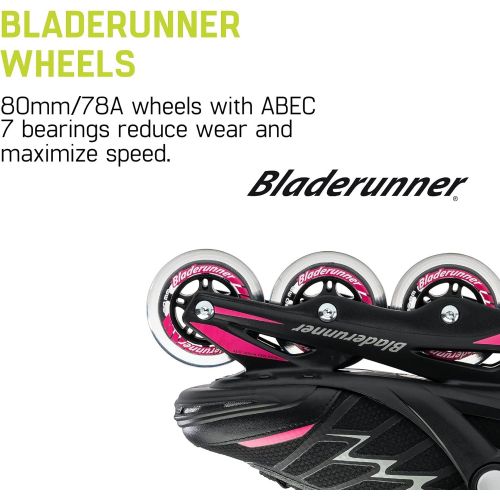 롤러블레이드 Bladerunner by Rollerblade Advantage Pro XT Womens Adult Fitness Inline Skate, Pink and Black Inline Skates