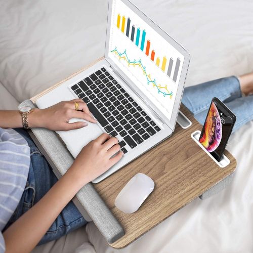  [아마존베스트]HUANUO Lap Desk - Fits up to 17 inches Laptop, Built in Wrist Pad for Notebook, Tablet, Laptop Stand with Tablet, Pen & Phone Holder