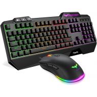 Havit HAVIT Rainbow Backlit Wired Gaming Keyboard Mouse Combo (Black)