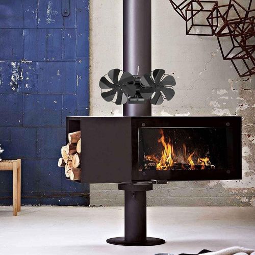  JIU SI Heat Operated Stove Fan, No Electricity Needed, 12 Blade Fans for Wood Burners Wood Stove Fireplace, Increased Efficiency ?for Large Spaces