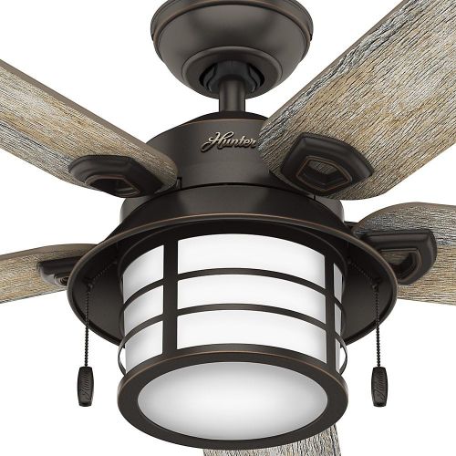  [아마존베스트]Hunter Fan Company Hunter Key Biscayne Indoor / Outdoor Ceiling Fan with LED Light and Pull Chain Control