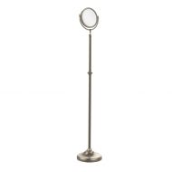 Allied Brass DMF-2/2X-PEW Adjustable Height Floor Standing Make-Up Mirror 8 Inch Diameter with 2X Magnification Antique Pewter